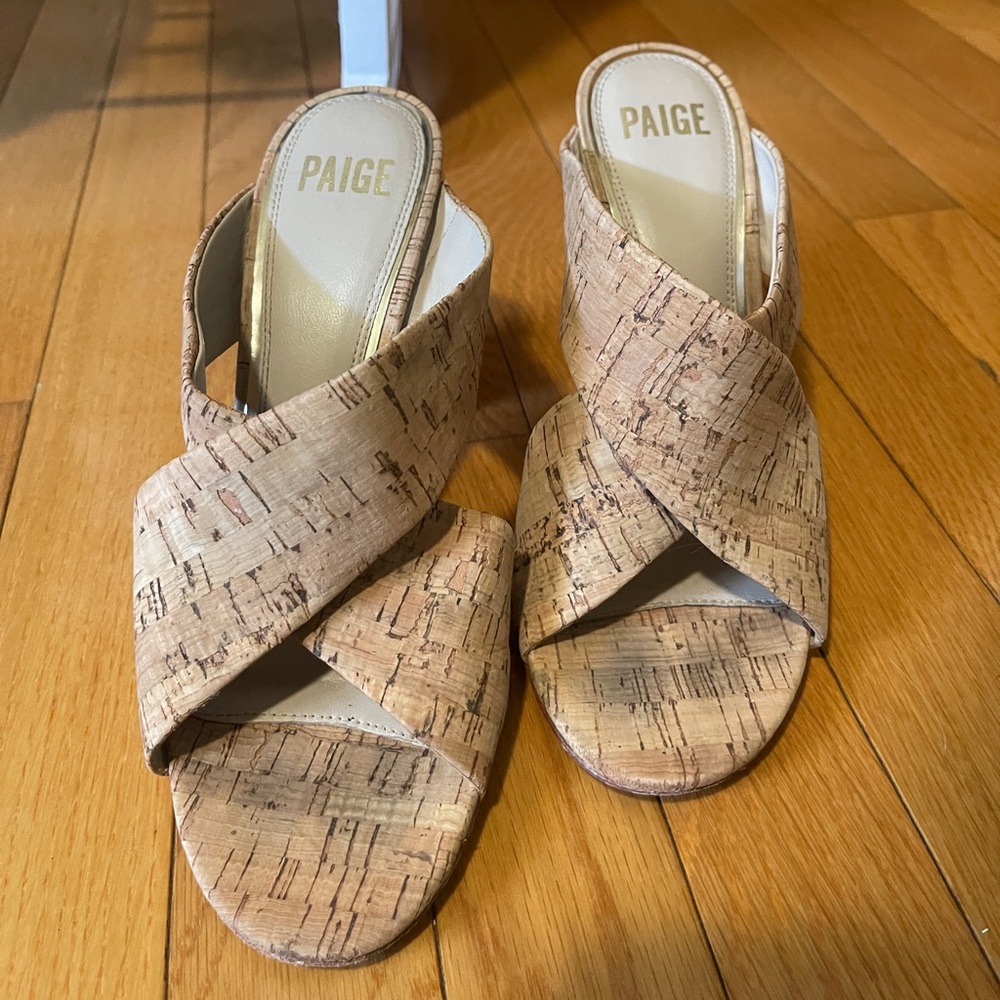 Paige cork heels